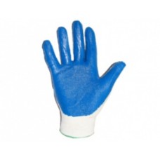 Перчатки нейлоновые "Одинарный облив (синий) Люкс" (41)